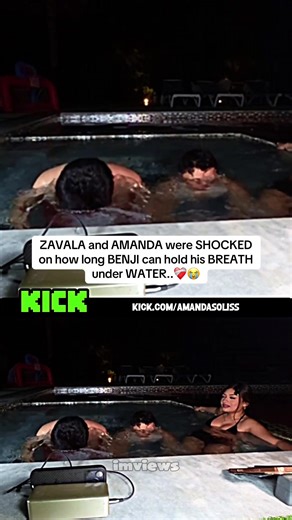 ZAVALA and AMANDA were SHOCKED on how long BENJI can hold his BREATH under WATER..❤️‍🩹😭#fyp #amanda #zavala #benji