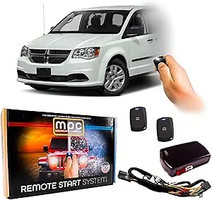 MPC Plug-n-Play 1-Button Remote Start Kit Compatible with 2011-2020 Dodge Grand Caravan - Key-to-Start - T-Harness - Firmware Preloaded