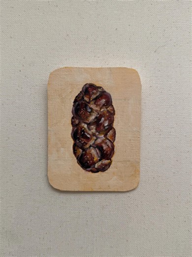Original Challah Bread Oil Painting - Miniature Braided Bread Art - Jewish Kitchen Decor - Judaica Wall Art - Shabbat Shalom Gift - Etsy Australia