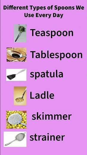Different Types Of Spoons And Their Names