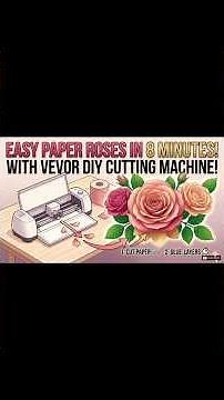 How To Make Easy Paper Roses In 8 Minutes With Vevor DIY Cutting Machine #diy