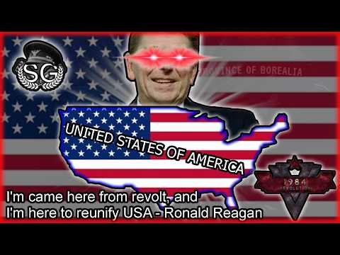 How president Reagan revolted in nowhere in california then he reunifies United States? I 1984