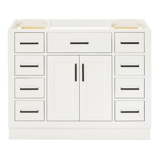 Reviews for ARIEL Hepburn 42 in. Freestanding Bathroom Vanity Cabinet without Top in White (Assembled) | Pg 2 - The Home Depot