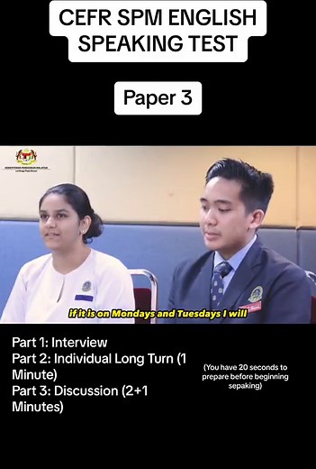 Sample SPM Speaking Test Procedure Explained with Examples