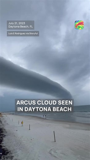 A wild arcus cloud rolled over Daytona Beach 👀 | Clime