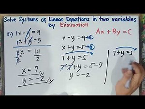 Solve System of Linear Equations in Two Variables by Elimination | Part 2 | Step by Step Guide |