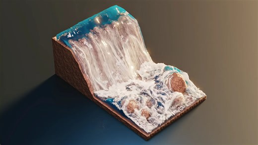 使用 FLIP FLUIDS 在 Blender 中创建瀑布！