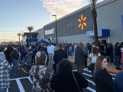 Hundreds Line Up At RivCo's Newest Walmart Supercenter, Fuel Station