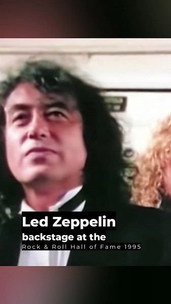 Led Zeppelin & Aerosmith Backstage at Hall of Fame 1995! ?? #Shorts