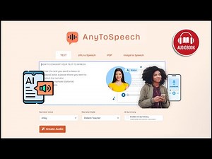 Text to Speech AI FREE | PDF to AudioBook Converter | AnyToSpeech 2025