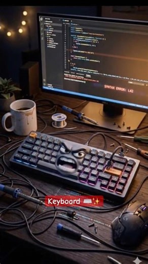 Keyboard: Typing fast ≠ typing right ⚡Slow down, save your keyboard. Type smarter, not harder. ⌨️