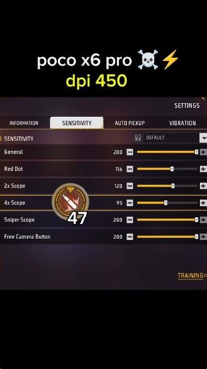#freefire best #headshot⚡☠️ sensy | poco x6 pro