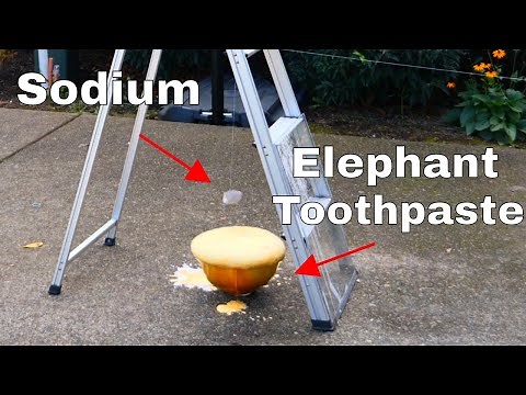What Happens if You Drop Sodium Metal in Elephant Toothpaste? O2+H2=BOOM!