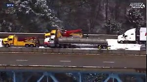 I-80 was shut down for hours after several crashes. Here's the view from Sky 4 as traffic in both directions came to a standstill. https://on.wtae.com/3dGpdwm | WTAE-TV Pittsburgh