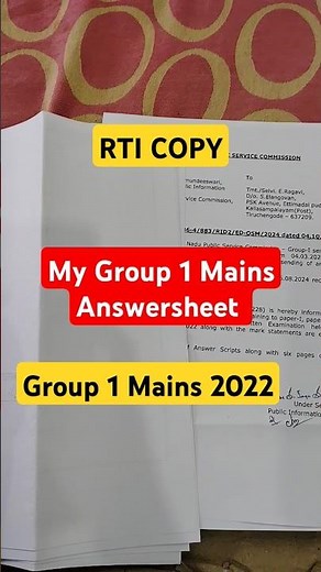 My Group 1 Mains 2022 Answersheet #tnpsccentral #shorts