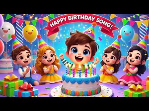 Happy Birthday Song for Kids | Fun & Catchy Birthday Party Sing-Along | Nursery Rhymes & Kids Songs