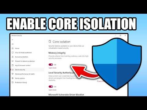 How to enable or disable core isolation in windows 11