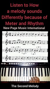 7.4K views · 102 reactions | Meter and rhythm are two interesting materials of music. Listen to how a melody sounds differently because of their influence. | New Page Music International | Facebook