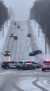 31M views · 13K reactions | Icy Hill Becomes Uncontrolled Slide as...