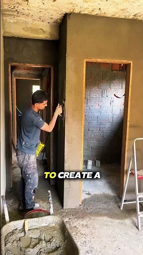 "Satisfying Wall Plastering Technique | Smooth Concrete Finish Using Plastering Float"