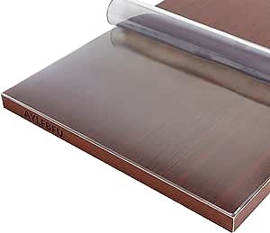 Clear Tablecloth Protector 28x118 Inch, Heavy Duty Rectangle Oil Spill Proof, Coffee Table Cover Easy Care Reusable, Square Vinyl Tablecloth for Table Kitchen Cupboard Desk, Clear 3mm