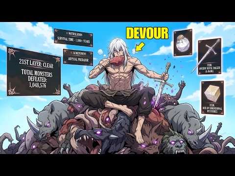 Trapped In A Monster World For 1000 Years, He Eats Monster Meat To Increase His Power | Manhwa Recap