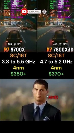 AMD 9700X vs 7800X3D — Which One Wins in 2025 🔥 #shorts