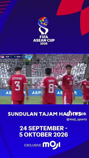 Harhys Stewart membawa Singapura unggul 1-0 atas Bangladesh lewat sundulan pada babak pertama! 🇸🇬 #Mojisports #FifaAseanCup2026 #MojiFifaAseanCup2026