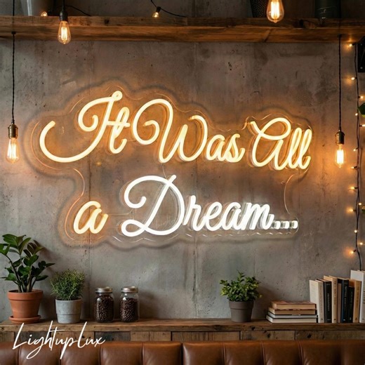 Inspirational Script Neon Wall Light for Café, Creative Studio or Home Office, Warm LED Accent for Cozy Interiors - Etsy