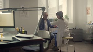 Physician checking pulse senior patient in hospital. doctor testing heartbeat. Free Stock Video Footage