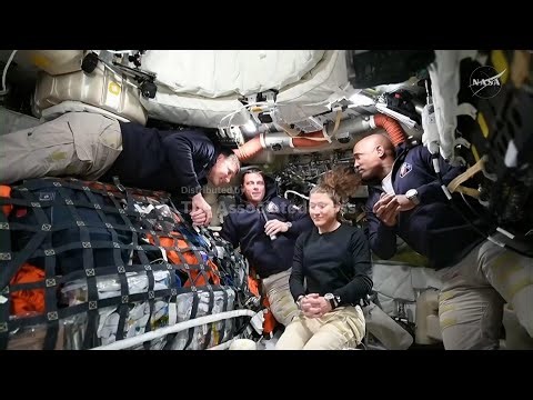 Interviews with Artemis II astronauts as they rocket toward the moon