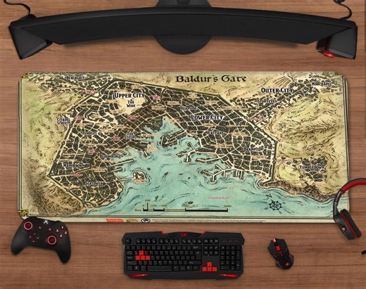 Baldur's Gate Map Mouse Pad | Fantasy Map Extended Desk Mat | XXL Gaming Mousepad | Desk Setup Decor - Etsy Canada