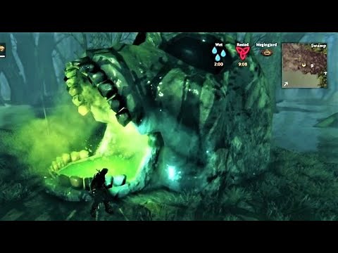 Valheim Bonemass Boss 3 Fight at skull altar Boiling Death in Swamp