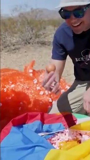Mark Rober's egg drop from space video information