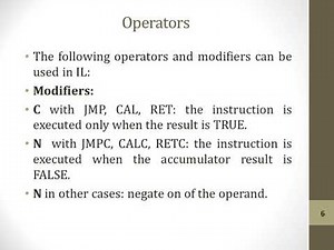 Lecture 9. IL language / PLC basics