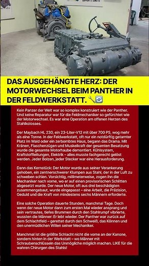 DAS AUSGEHÄNGTE HERZ: DER MOTORWECHSEL BEIM PANTHER IN DER FELDWERKSTATT. 🔧🔄 #history #ww2 #germany