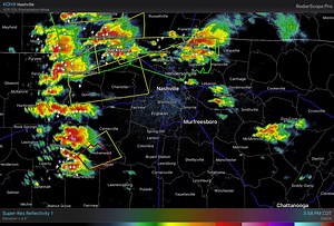 30K views · 67 reactions | 4:34 PM Radar Update: Severe thunderstorms across western Middle TN continue to make their way eastward. Large hail, damaging winds, and tornadoes continue to be possible with these storms. Continue to stay weather-aware! | US National Weather Service Nashville Tennessee | Facebook