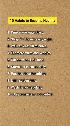 10 Habits to become Healthy: #psychology #lifetips #psychologyfacts