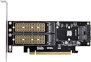 xiwai PCI Express PCI-E 3.0 & Dual SATA to NGFF NVME MSATA M-Key B/M-Key SSD Card Adapter 3in1
