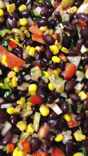 Easy vegan lunch idea with black beans and fresh veggies