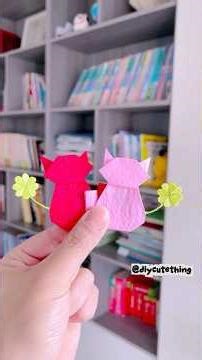 Cute Paper Cat 🐱 | Easy Origami Cat in 1 Minute #papercraft