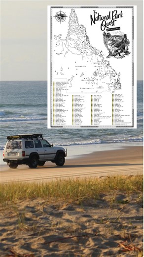The Queensland National Park Quest is here. Scratch off all the amazing National Parks you have visited ✅ Premium Hand-Illustrated A2 Print ✅ Fun & interactive ✅ Ships fast ✅ Makes the perfect gift | The Quest Maps
