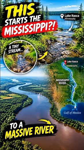 🌊 Why Does the Mississippi River Start as a Tiny Stream?