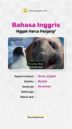 Bahasa Inggris Nggak Harus Panjang, Coba Dulu Yuk Dari Kata Sederhana. #learnenglish #speakenglish