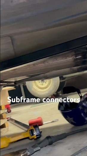 3rd gen Camaro subframe connectors installed and welded in. Just need paint.