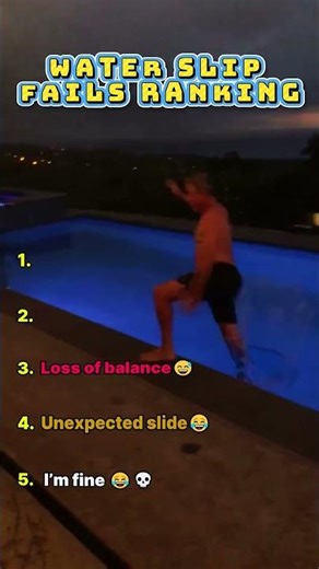 Water Slip Fails 😂🌊 (Wait for the last one!) #shorts