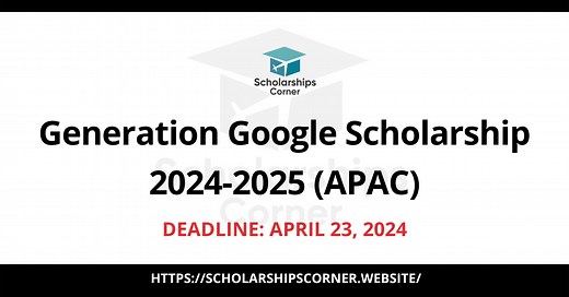 Generation Google Scholarship 2025-2026 | Google Scholarships