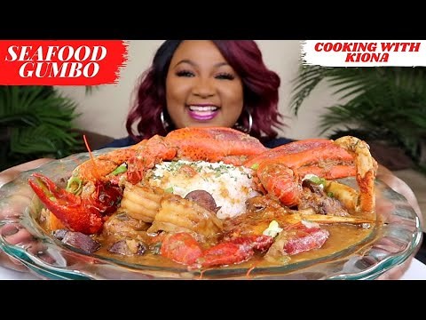 SEAFOOD GUMBO MUKBANG , EATING SHOW