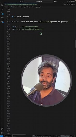 What are different types of pointers in c and c++ programming language