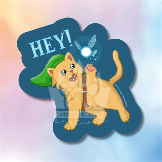 Hey Listen Cat Sticker | Waterproof Vinyl Art Decal - Etsy